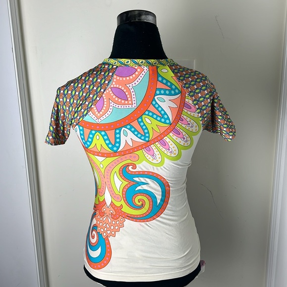 Trina Turk Boho Carnival Gaurd Swim Bikini Top Size XS - Picture 4 of 12